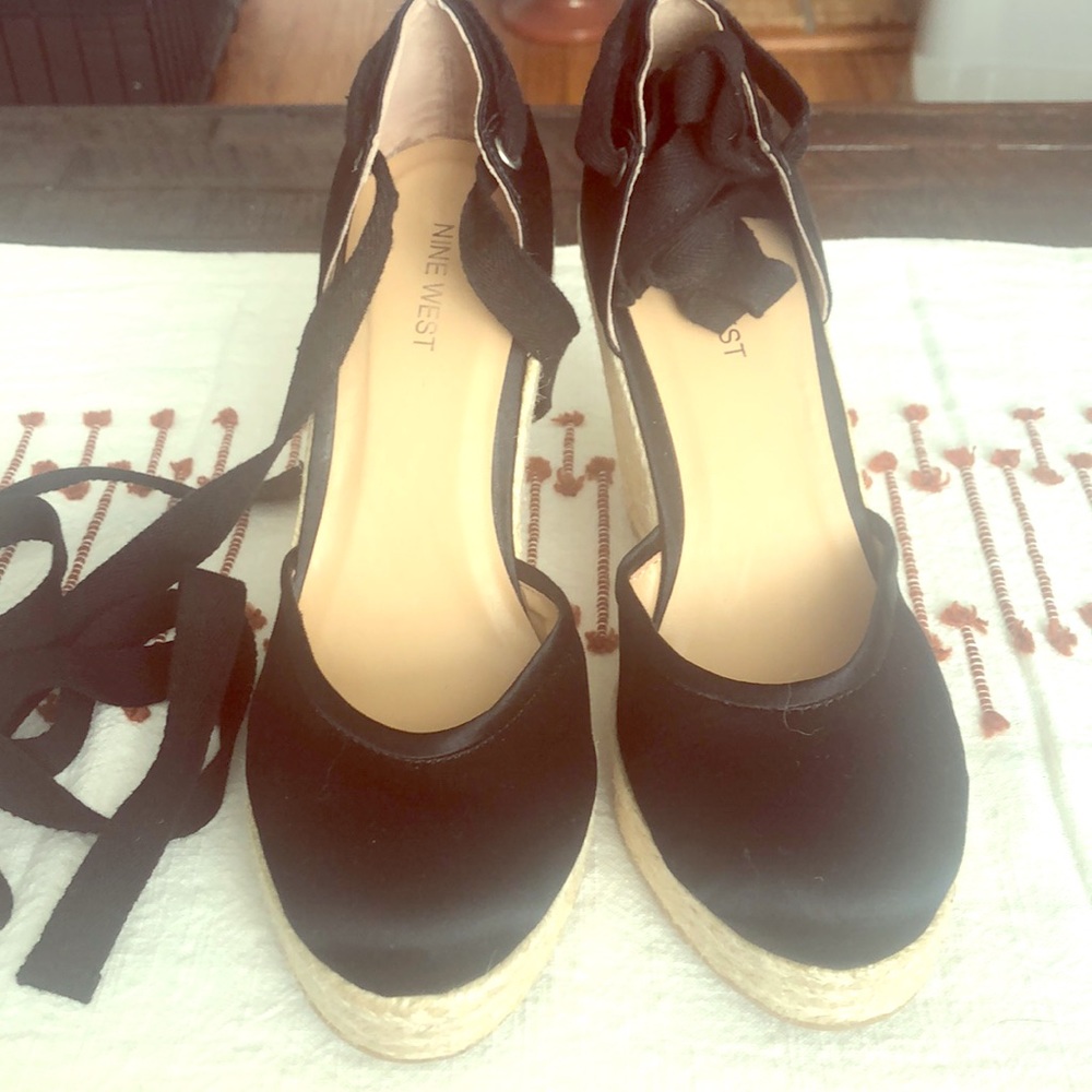 Lace up espadrille wedge
